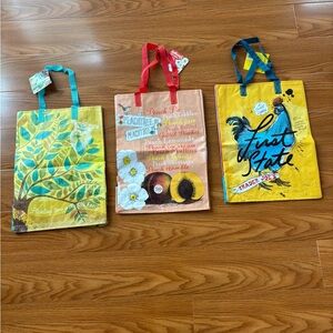 NWT 3 Trader Joe's Reusable Tote Bags GA & NE & DE